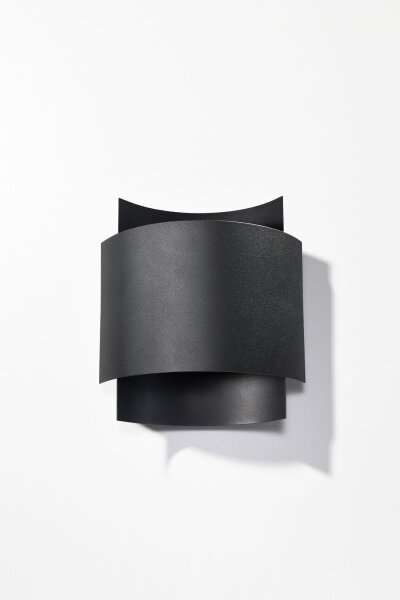 indirekte Wandleuchte Schwarz Up Down Metall Treppe Flur