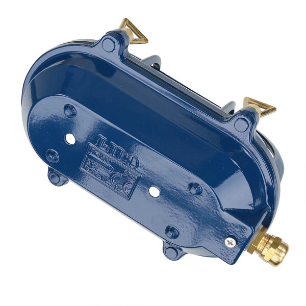 Wandlampe außen IP64 Messing Riffelglas E27 Blau Maritim