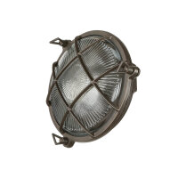 Messinglampe außen Maritim Ø 21 cm Schwarz...