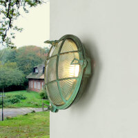 Außenwandlampe Messing Glas Maritim Ø 21 cm...