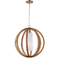 Pendelleuchte Holz Glas rund Esstisch Wohnzimmer