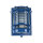 Wandlampe außen E27 IP64 Messing Glas H: 22 cm Blau