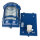 Wandlampe außen E27 IP64 Messing Glas H: 22 cm Blau
