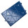 Wandlampe außen E27 IP64 Messing Glas H: 22 cm Blau