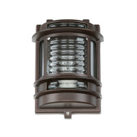 Außenlampe Wand IP64 Messing Glas E27 H: 22 cm GRACIA