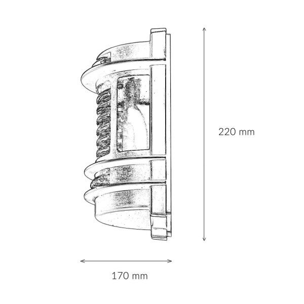 Außenleuchte Wand IP64 Messing Glas Grün antik E27