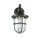Maritime Außenlampe Schwarz antik IP64 E27 Riffelglas Messing