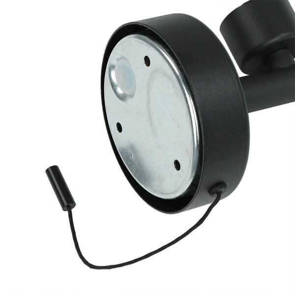 Badlampe Wand IP44 Schwarz Weiß G9 Zugschalter Kugelschirm