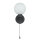 Badlampe Wand IP44 Schwarz Weiß G9 Zugschalter Kugelschirm