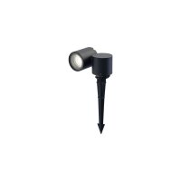 Gartenstrahler Erdspie&szlig; IP54 GU10 Schwarz Alu Glas verstellbar