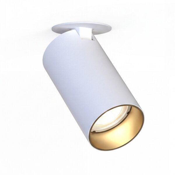 Einbaustrahler schwenkbar GU10 Weiß Gold Ø 5,5 cm Modern