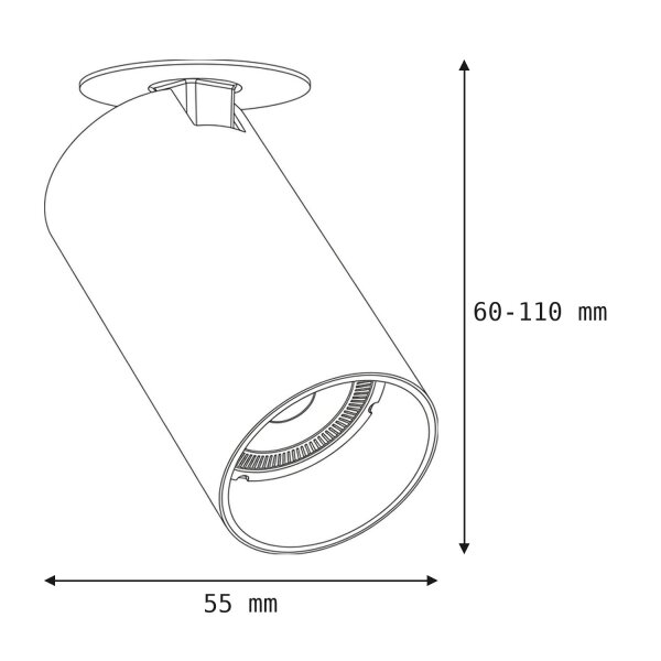 Einbaustrahler schwenkbar GU10 Weiß Gold Ø 5,5 cm Modern