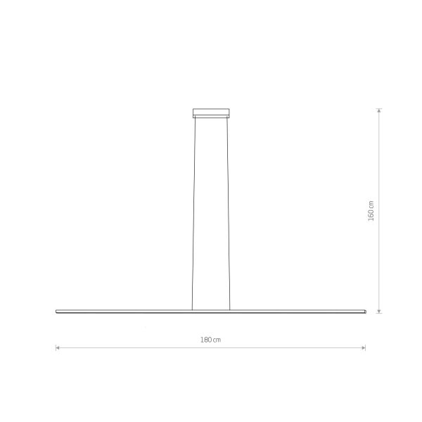 Hängelampe Esstisch LED Schwarz B: 180 cm lang