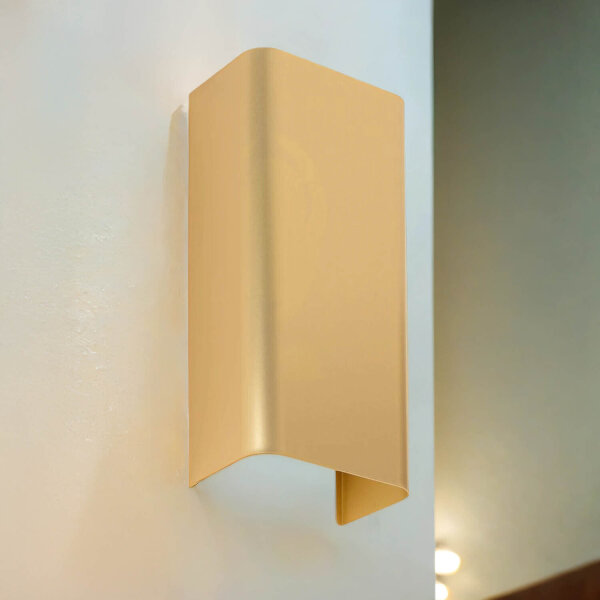 Wandlampe 2-flammig Up Down in Gold GU10 flach Wand Treppe