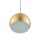 Pendelleuchte Gold matt GU10 Ø 27,5 cm Metall Retro Kugel