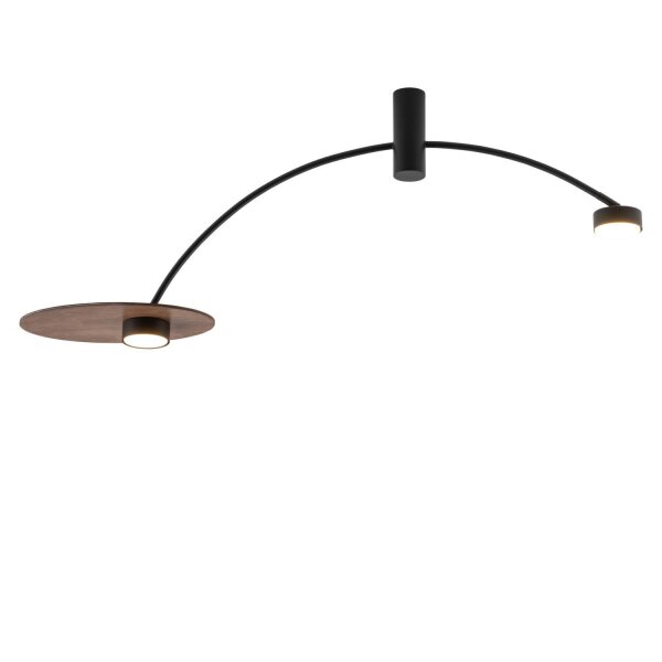 Deckenlampe 2-flammig GX53 Schwarz Holz B: 110 cm