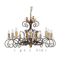 Opulenter Kronleuchter GOTICA Bronze Gold Ø90cm