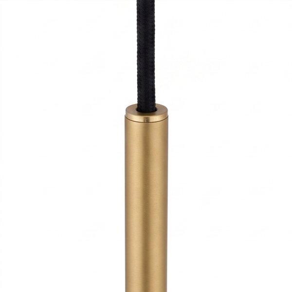 Pendelleuchte Kugel Schirm Ø 16 cm in Schwarz Weiß Gold G9