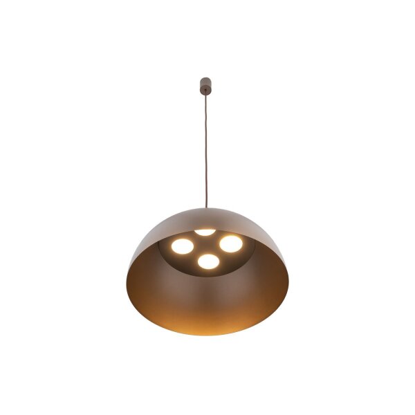 Pendelleuchte rund Ø 50 cm Braun matt Metall 4x GX53