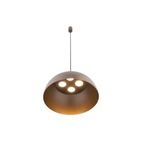 Pendelleuchte rund Ø 50 cm Braun matt Metall 4x GX53