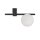 Deckenlampe G9 Schwarz Weiß Glas Aluminium Modern