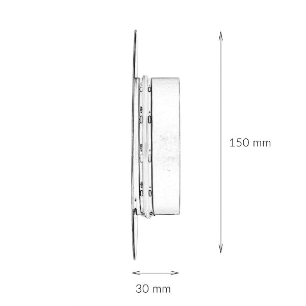 LED Wandlampe Metall Ø 15 cm Braun matt 3000 K 60 lm rund