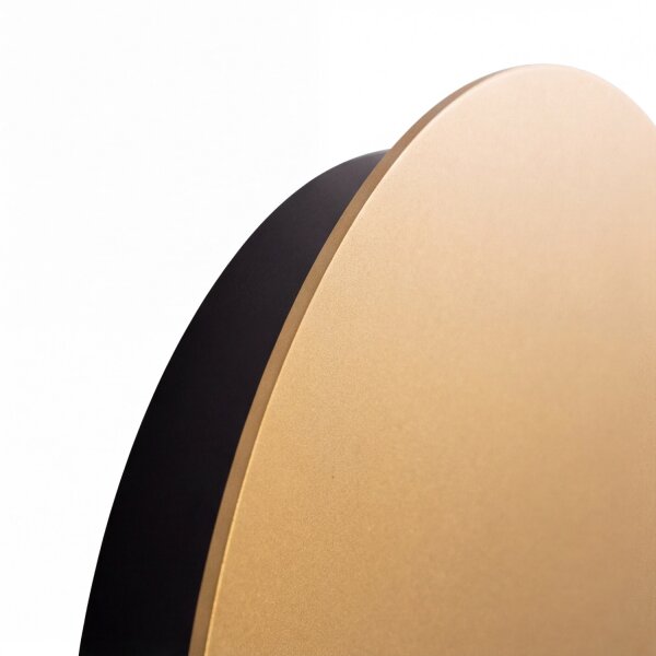 Runde Wandlampe LED Ø 35 cm in Gold matt flach Metall
