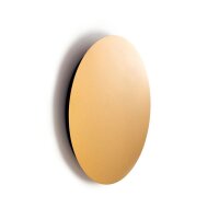 Runde Wandlampe LED &Oslash; 35 cm in Gold matt flach Metall