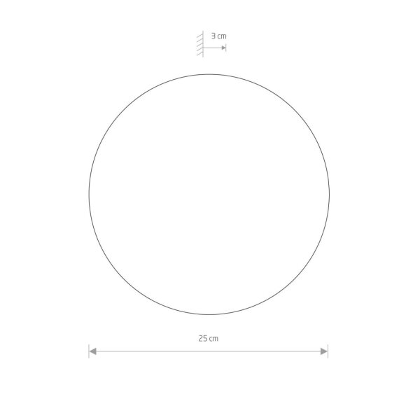 LED Wandleuchte rund Ø 25 cm Kupfer 3000 K indirekt