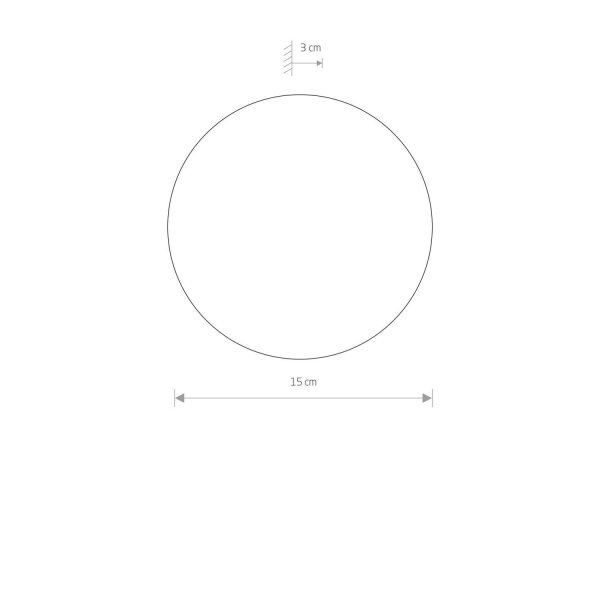 LED Wandleuchte indirekt Ø 15 cm in Gold matt 3000 K 60 lm