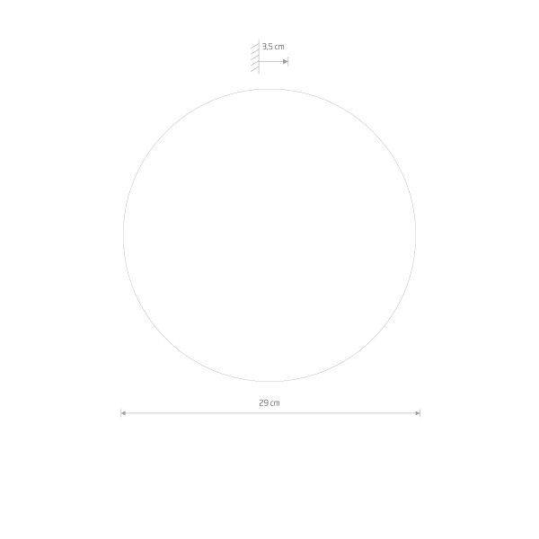 LED Spiegel rund Ø 29 cm indirektes Licht 3000 K 60 lm Glas