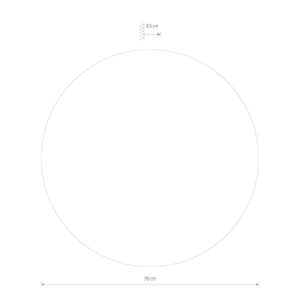 Beleuchteter Wandspiegel LED 3000 K 90 lm Ø 39 cm rund indirekt