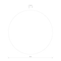 Beleuchteter Wandspiegel LED 3000 K 90 lm Ø 39 cm...