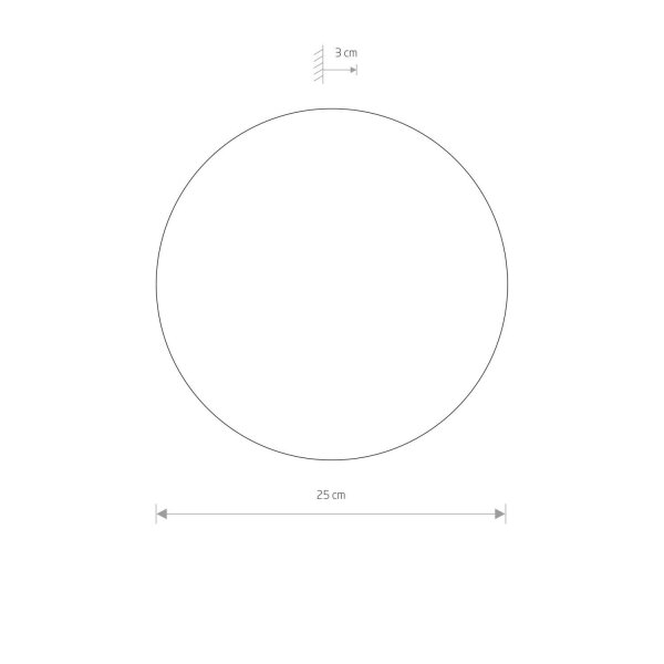 LED Wandleuchte Gold matt Ø 25 cm in 3000 K rund Metall