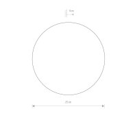 LED Wandleuchte Gold matt Ø 25 cm in 3000 K rund...