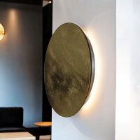 LED Wandlampe flach Ø 35 cm in Gold 3000 K 160 lm...