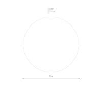 LED Wandlampe rund Ø 25 cm in Gold 3000 K 130 lm Holz