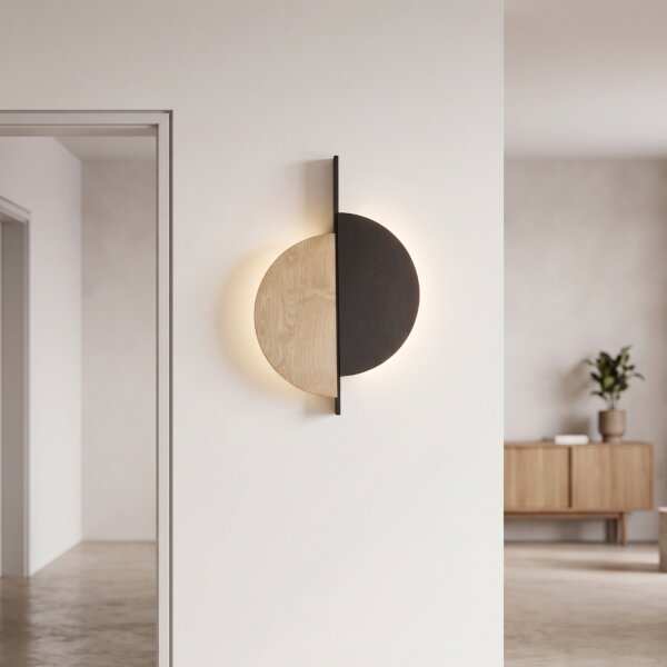Wandlampe innen Holz Metall H: 80 cm groß für 2x GX53