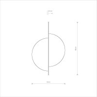 Wandlampe innen Holz Metall H: 80 cm groß für...