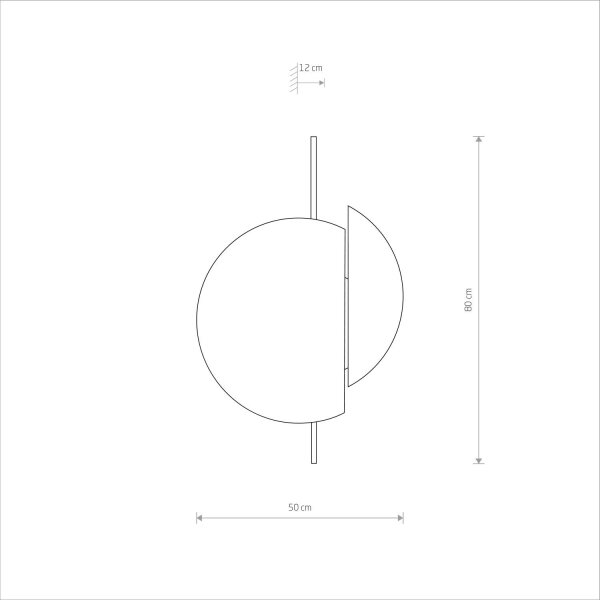 Wandleuchte groß H: 80 cm Holz Metall flach indirekt 2x GX53
