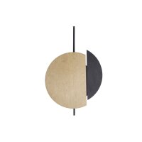 Wandleuchte groß H: 80 cm Holz Metall flach...