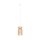 Hängelampe Holz Schirm E27 Ø 16 cm Weiß Natur LOZORNO