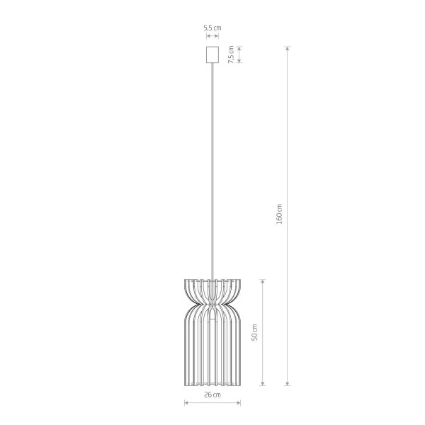 Hängelampe Schwarz E27 Holz höhenverstellbar wohnlich