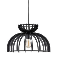 Schwarze Hängelampe Holz Metall Ø 48 cm E27...
