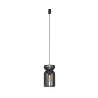 Hängeleuchte Holz Ø 16 cm Schwarz E27...