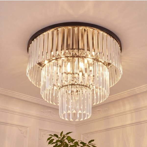 Deckenlampe Kristall Jugendstil Ø 56 cm 9x E14 dekorativ