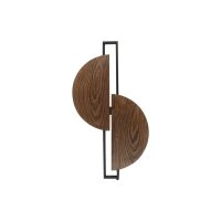 LED Wandleuchte 3000 K 340 lm Schwarz Holz indirekt...
