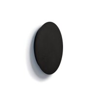 LED Wandlampe &Oslash; 25 cm rund Schwarz 3000 K 130 lm Metall