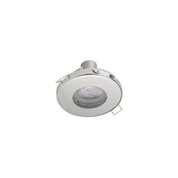 Einbaustrahler Decke IP54/20 GU10 Chrom Ø 8,5 cm Metall