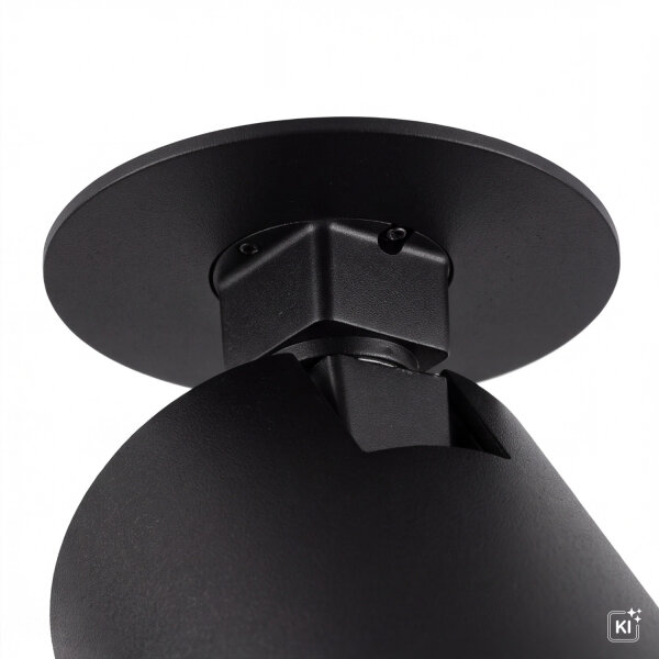 Spot Lampe Unterputz in Schwarz Gold GU10 verstellbar